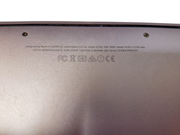 01-200770592: Apple macbook a1534 12" core m3 1,2ghz/ram 8gb/ssd 256gb/intel hd graphics 615