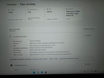 Б/в Ноутбук Lenovo 14/ryzen 5 3500u ddr4/8gb ddr3/ssd 120 gb/*інтегрована 01-200903363
