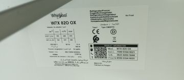 Б/у Холодильник с морозильной камерой Whirlpool w7x 82o ox 01-200919027