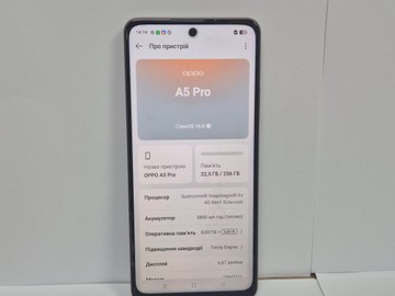 Б/у Мобільний телефон Oppo a5 pro 4g 8/256gb 01-201032164