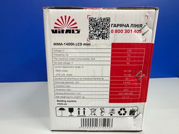 Б/в Зварювальний апарат Vitals mma-1400h lcd mini 16-000271328
