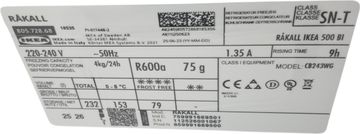 Б/в Холодильник з морозильною камерою Ikea 805.728.68 01-200788673