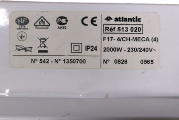 Б/у Обогреватель Atlantic f17 essential 2000w 01-200880760