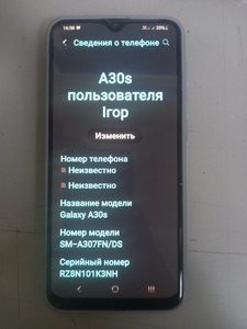 Б/у Мобільний телефон Samsung galaxy a30s 3/32gb 01-200930984