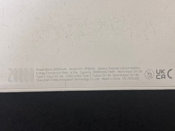 Б/в Повербанк Baseus 20000mah 15w ppbd20 01-200975443