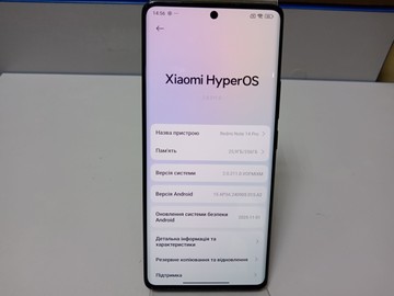 Б/в Мобільний телефон Xiaomi redmi note 14 pro 8/256gb 01-200975766