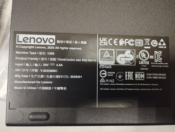 Б/в Системний блок Lenovo thinkcentre neo 50q gen 5/i5-13420h/16gb ram/ssd512gb/інтегрована 01-200996898