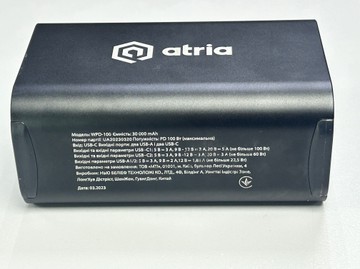 Atria wpd-100 usb-c pd100w 30000mah