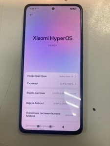 Б/у Мобільний телефон Xiaomi redmi note 14 6/128gb 01-201106994