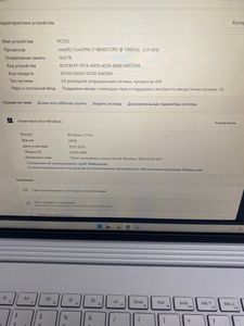 Б/у Ноутбук Microsoft surface book 2/core i7 8650u ddr3/16gb ddr3/ssd 250 gb/geforce gtx1060 6gb 01-200833464