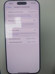 Б/в Мобільний телефон Apple iphone 16 pro max 512gb 01-200937888