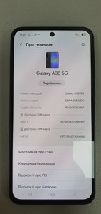 Б/в Мобільний телефон Samsung galaxy a36 5g 8/256gb 01-200892521