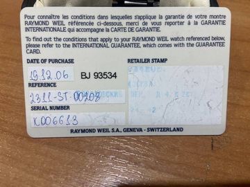 01-18980706: Raymond Weil 2311 k006613