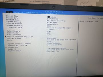 01-200789600: Hp 15/celeron n4500 ddr4/4gb ddr4/hdd *відсутній/ssd 250 gb/*інтегрована