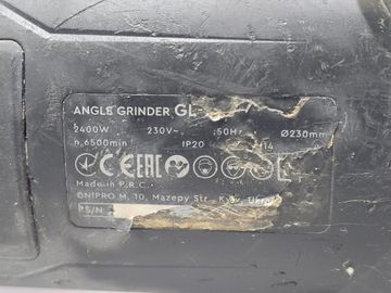 Б/в Кутова шліфмашина Dnipro-M gl-280 01-200828018