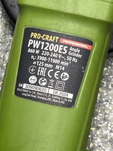 Б/в Кутова шліфмашина Procraft pw-1200 es 01-200894147