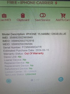 Б/в Мобільний телефон Apple iphone 15 128gb esim 01-200983806