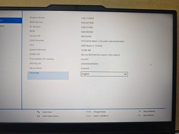 Б/в Ноутбук Lenovo ryzen 5 7235hs ddr5/16gb ddr5/ssd 480 gb/geforce rtx3050 6gb 01-200998848