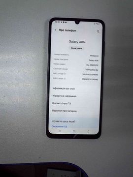 Б/в Мобільний телефон Samsung galaxy a06 4/128gb 01-201041383