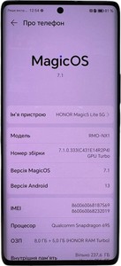 Б/в Мобільний телефон Huawei honor magic 5 lite 5g 8/256 01-200847872