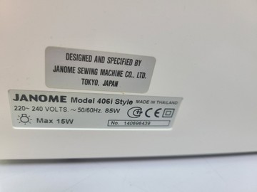 Б/в Швейна машина Janome 406i style 01-200963374