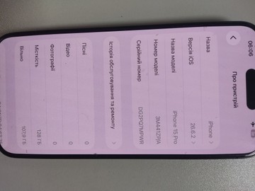 Б/в Мобільний телефон Apple iphone 15 pro 128gb 01-201155081