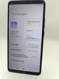 Б/в Мобільний телефон Xiaomi mi max 3 4/64gb 01-200802157