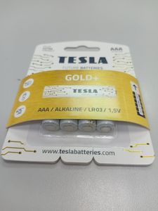 Б/у Батарейки Tesla gold+ aaa/alkaline/lr03/1.5v/упак4шт 01-200919449