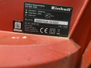 Б/в Газонокосарка Einhell gc-em 1033 01-200944180