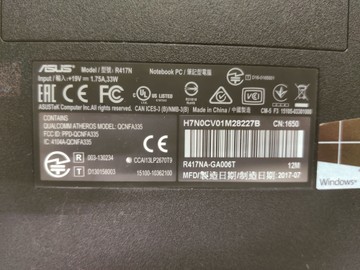 Б/в Ноутбук Asus celeron n3350 ddr3/2gb ddr3/hdd *відсутній/ssd 128 gb/*інтегрована 01-201002774