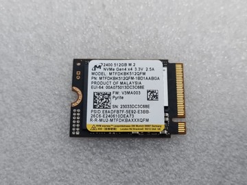 Б/в SSD накопичувач Micron mtfdkbk512qfm 512gb 01-201020521