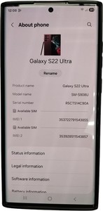 Б/в Мобільний телефон Samsung galaxy s22 ultra sm-s908u 8/128gb 01-201114687