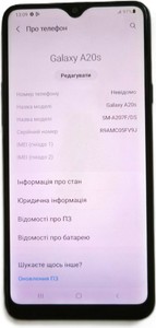 Б/в Мобільний телефон Samsung galaxy a20s 2019 a207f 3/32gb 01-201164629