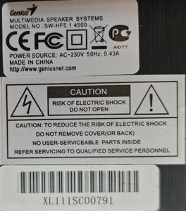 Б/в Акустика Genius sw-hf 5.1 4500 01-200783764