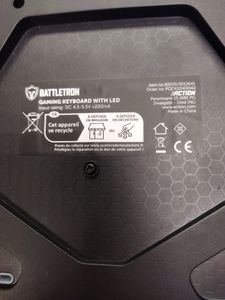 Battletron gaming keyboard with led