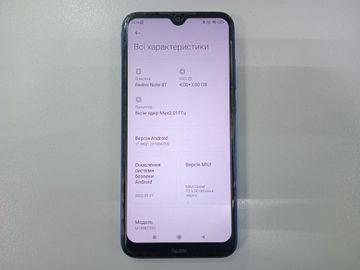 Б/в Мобільний телефон Xiaomi redmi note 8t 4/64gb 01-200890952