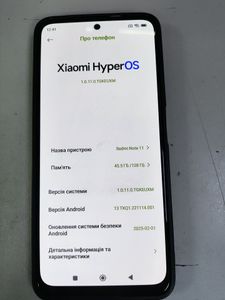 Б/в Мобільний телефон Xiaomi redmi note 11 4/128gb 01-200914720