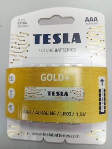 Б/у Батарейки Tesla gold+ aaa/alkaline/lr03/1.5v/упак4шт 01-200919449
