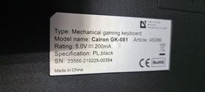 Б/в Клавіатура Cairon gk-081 01-200929988