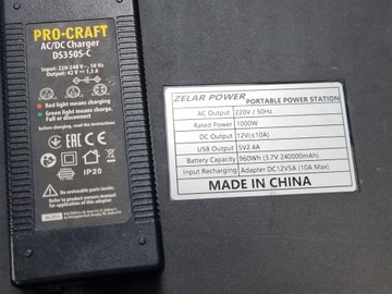 Б/в Зарядна станція Zelar Power portable power station 1000w 01-200930295