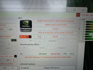 Б/в Ноутбук Lenovo 15/core i5-12450hx ddr5/16gb ddr5/hdd *відсутній/ssd 512 gb/geforce rtx2050 4gb 01-200974774
