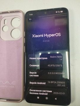 Б/в Мобільний телефон Xiaomi redmi note 14 8/256gb 01-201001174