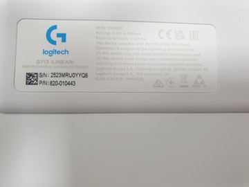 Б/в Клавіатура Logitech g713 tkl rgb gx linear off-white 01-201020439
