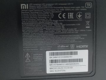 01-200791049: Xiaomi mi led tv 4s 43" l43m5-5aru