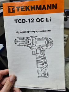 Б/у Шуруповерт Tekhmann tcd-12 qc li 01-201001752