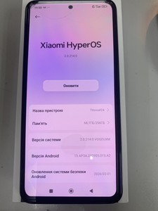 Б/в Мобільний телефон Xiaomi redmi note 14 8/256gb 01-201031303