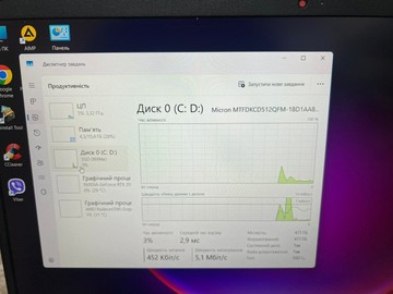 Б/в Ноутбук Lenovo 15/ryzen 5 5500h ddr4/16gb ddr4/hdd *відсутній/ssd 500 gb/geforce rtx2050 4gb 01-201131191