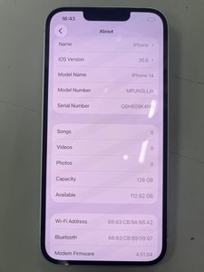 Б/в Мобільний телефон Apple iphone 14 128gb esim 01-201177752