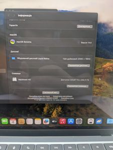 Б/в Ноутбук Apple macbook air 13.6/ m2 / ram 16gb/ ssd 256gb/ gpu 8 core 01-200765308