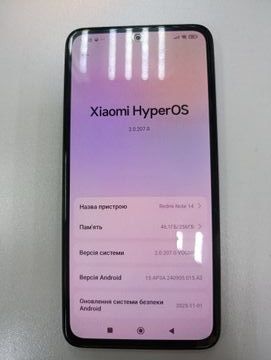 Б/в Мобільний телефон Xiaomi redmi note 14 8/256gb 01-200810385